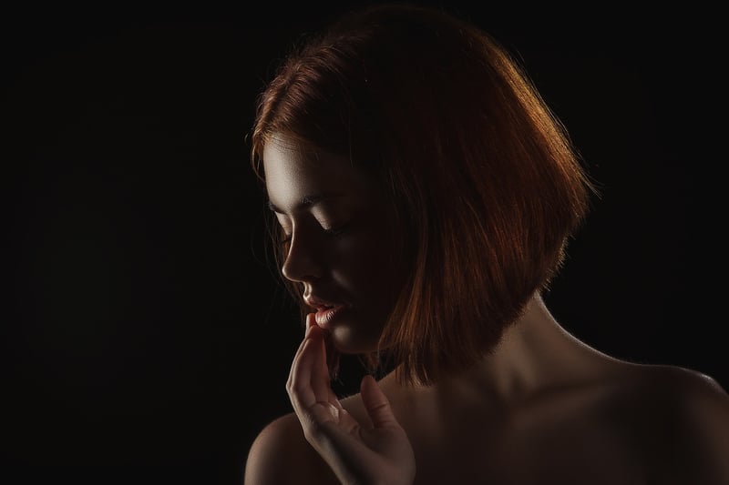 Woman practicing deep breathing